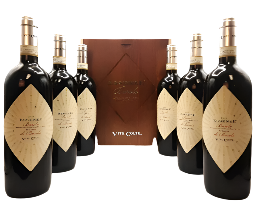 6 btls of Barolo by Vite Colte in a Wooden Box - all above 90 Pts