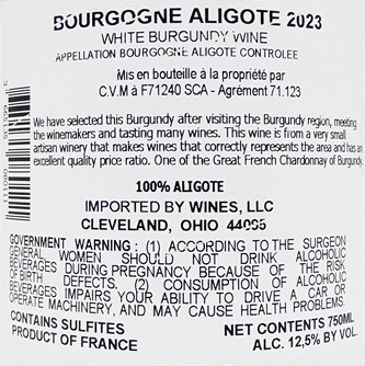 Aligote Bourgogne, 2023 by Domaine Dupre, Burgundy, France abel