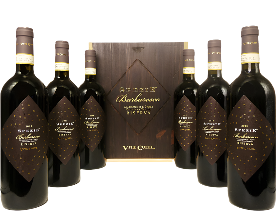 Barbaresco Riserva, 2015 6 btls in a Wooden Box by Vite Colte