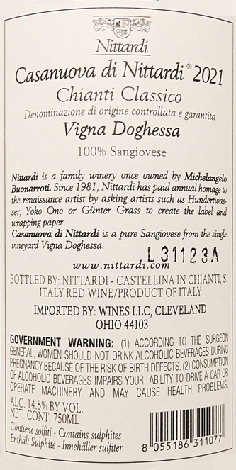 6 Bottles Chianti Classico, 2021 Casanuova di Nittardi by Nittardi