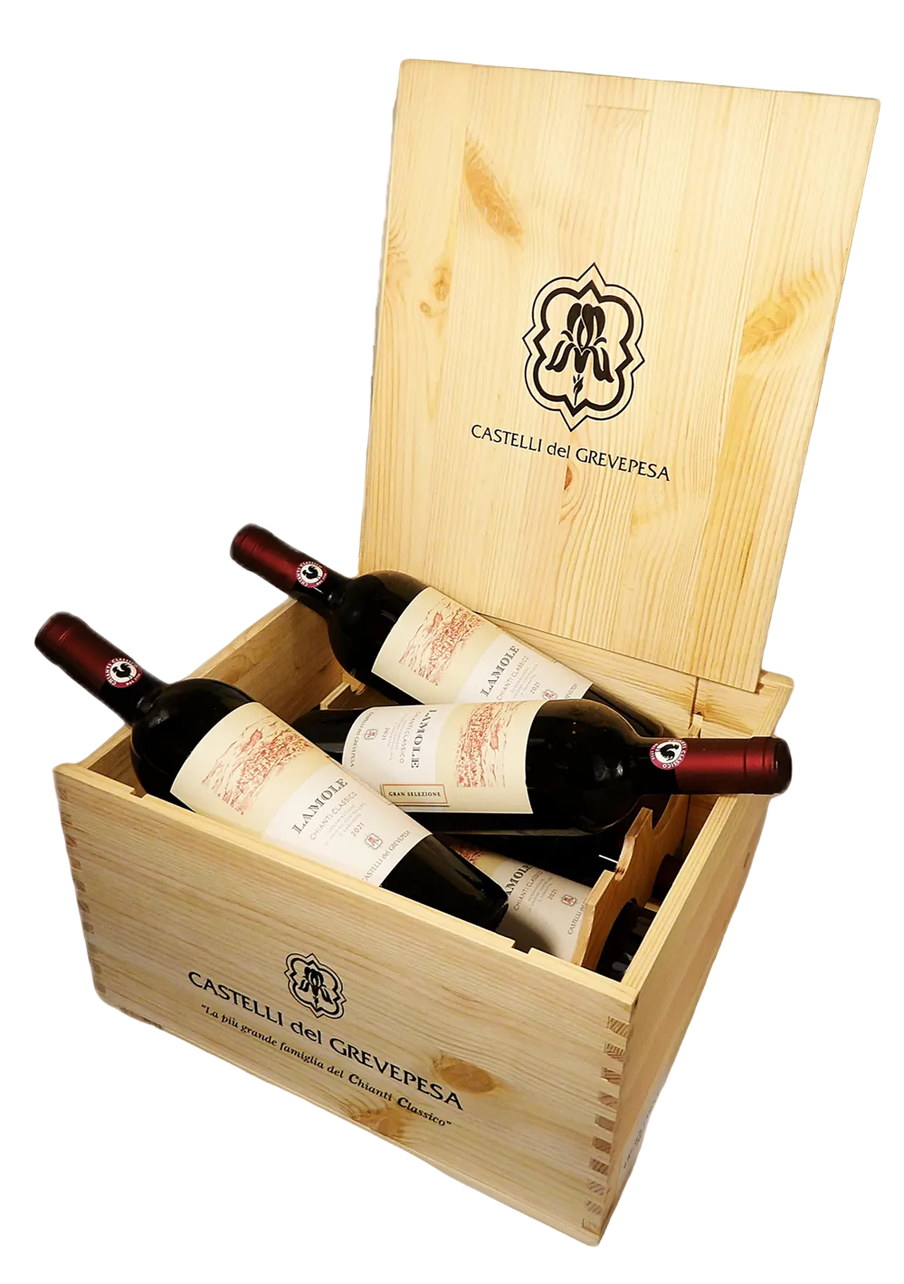 Chianti Classico Gran Selezione Lamole 2021, Six in a Wooden Box