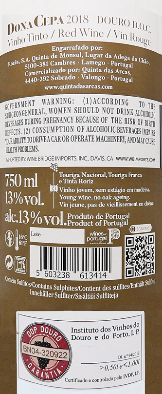 Dona Cepa Tinto Douro Valley, 2019