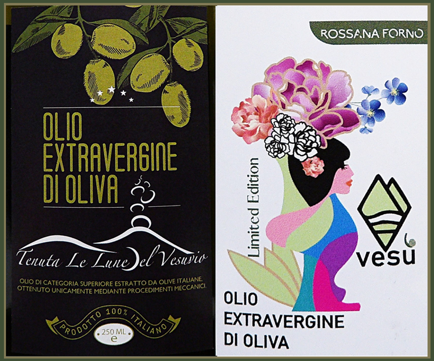Olive Oil by Le Luna Vesuvio winery, Mt Vesuvus in Campania  Italy, 250 ML, 2024 Bottle Art