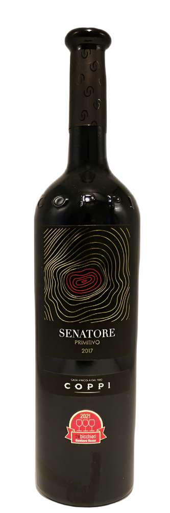 Primitivo wine D.O.C. Senatore 2017 Gioia del Colle, by Coppi