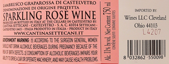 Rose' Brut 7 Rose' sparkling by Settecani label