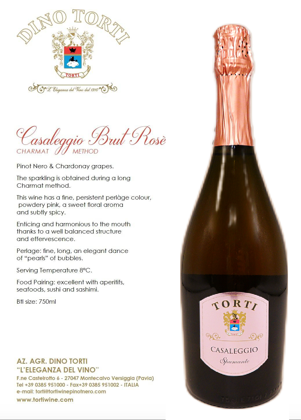 Torti Casaleggio Rose' letterhead