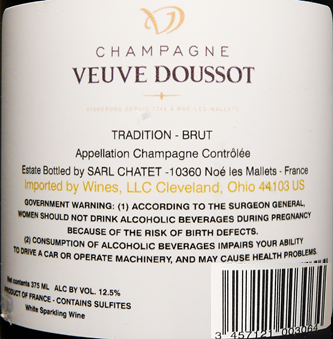 Veuve Doussot Champagne Selection Brut, 375 ML label