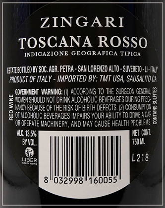 Zingari Toscana 2022 by Petra | Wines From Italy