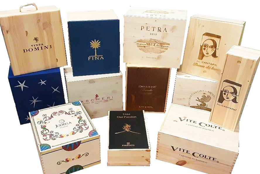 Six Packs in Wooden Boxes – Wines From Italy