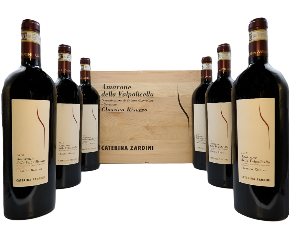Amarone della Valpolicella Classico Riserva, 2018 by Caterina Zardini - 6 btls in a Wooden Box