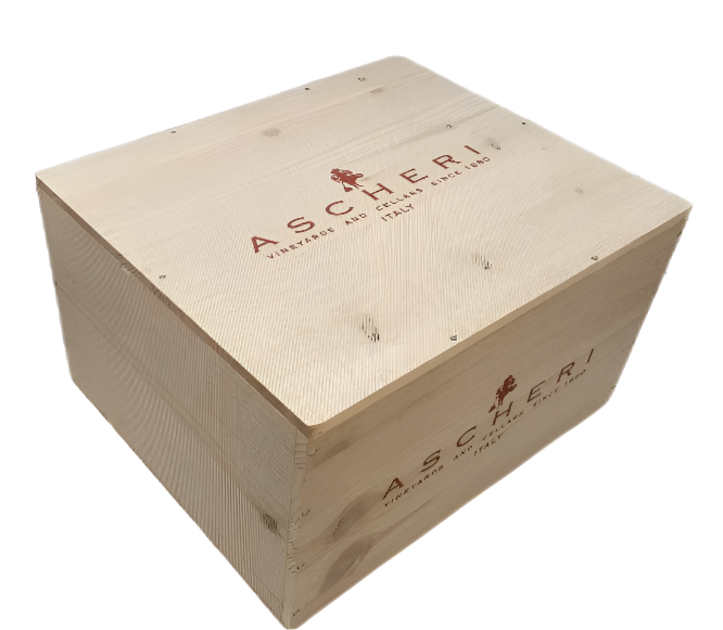 Barolo 2020 Pisapola Vineyard Six in Wooden Box By Ascheri, Piemonte, Italy