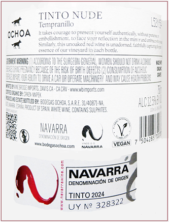 Bodegas Ochoa Calendas Tinto, Navarra, Spain 2023