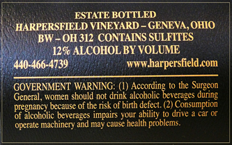 Cabernet Franc Harpersfield 2021 label