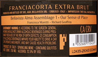 Cuvee Alma, BellaVista, Italy's Champagne label