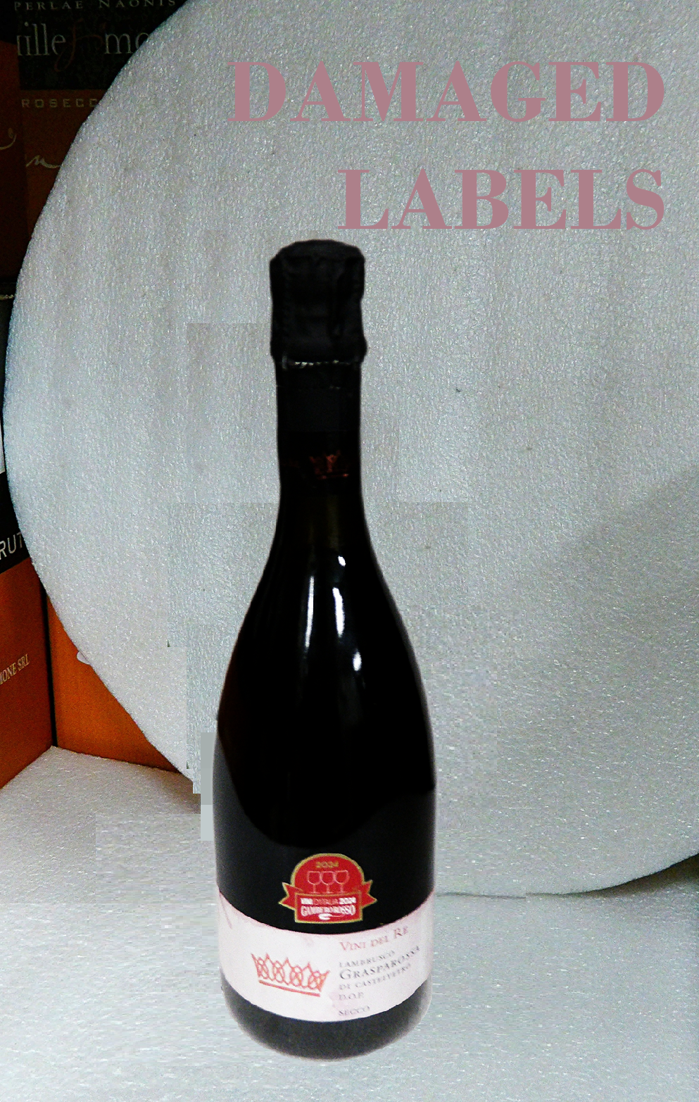 Damaged Labels Lambrusco Grasparossa di Castelvetro 2023 DOP, Secco Vini del Re by Settecanti Cantina