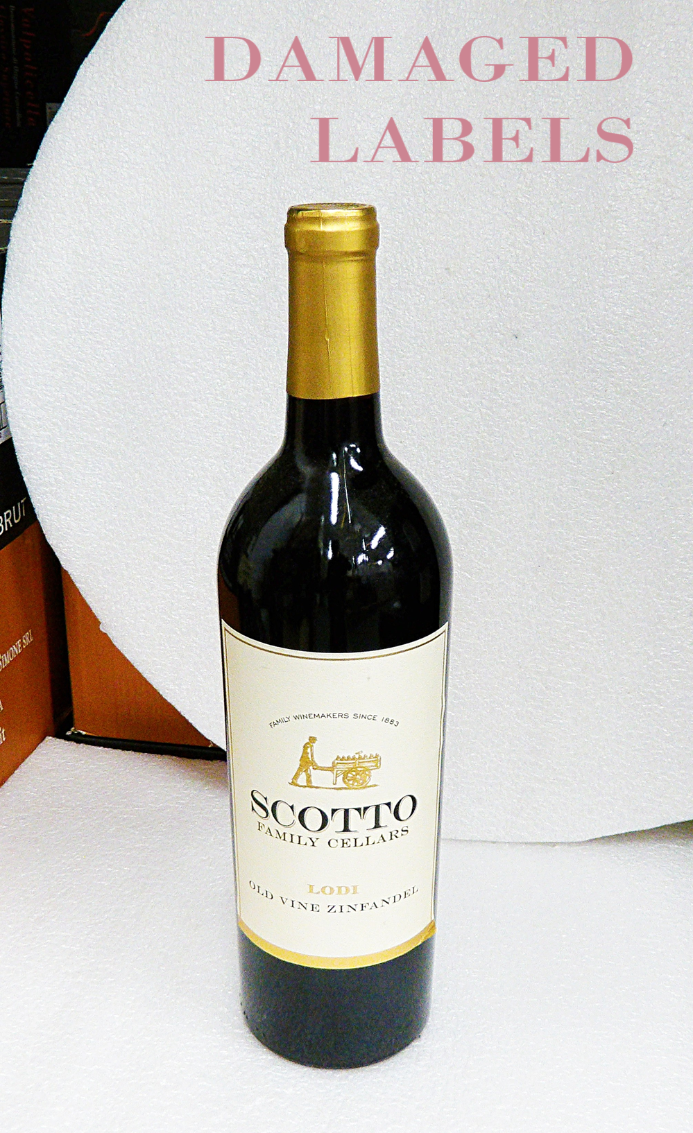 Damaged Labels Scotto Family Cellars Old Vine Zinfandel, 2020, Lodi