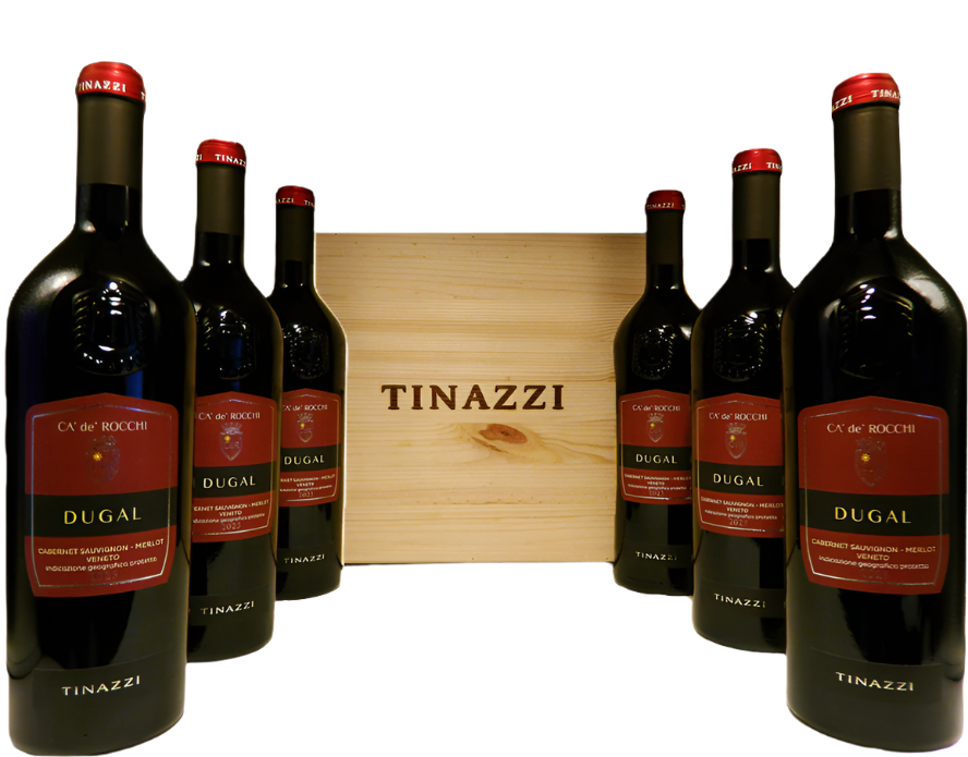 Dugal 2023 Six in a Wooden Box By Tinazzi Cabernet & Merlot
