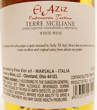 
                      
                        El Aziz Grillo 375ml by Fina in Sicily lable
                      
                    