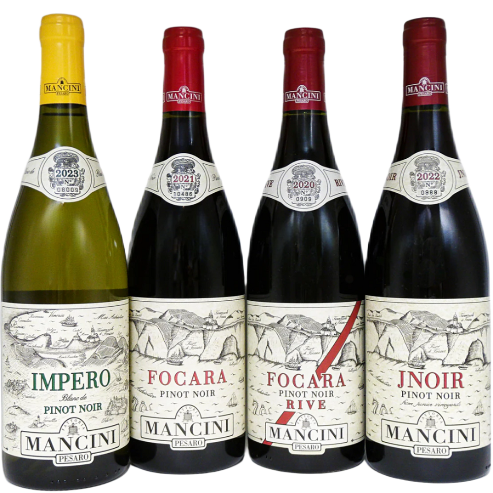 Four Different Pinot Noir by Mancini, By Mancini in Le Marche
