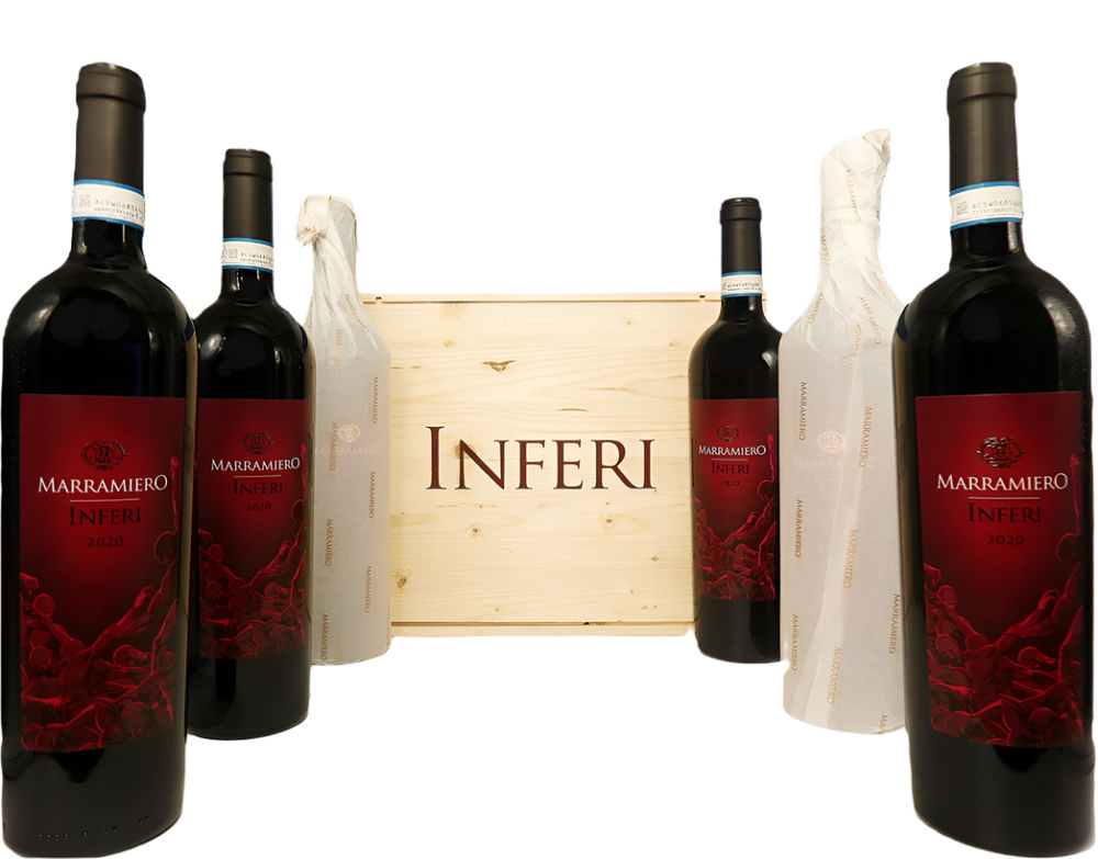 Inferi, 2020 Montepulciano d'Abruzzo Riserva in a Wooden Box by Marramiero, Abruzzo, Italy