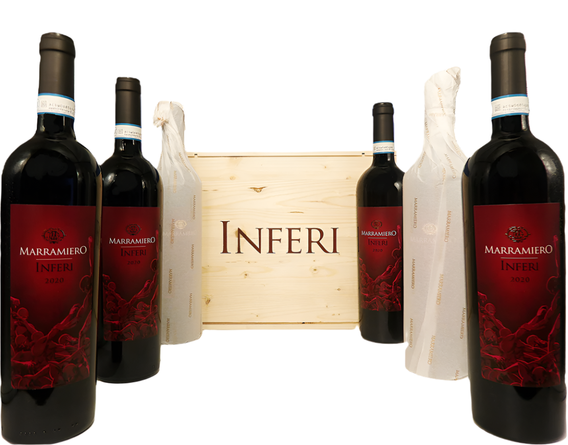 Inferi, 2020 Montepulciano d'Abruzzo Riserva in a Wooden Box by Marramiero, Abruzzo, Italy