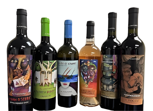 Mt Etna 6 Sicilian Wines featuring Sicilian Artists