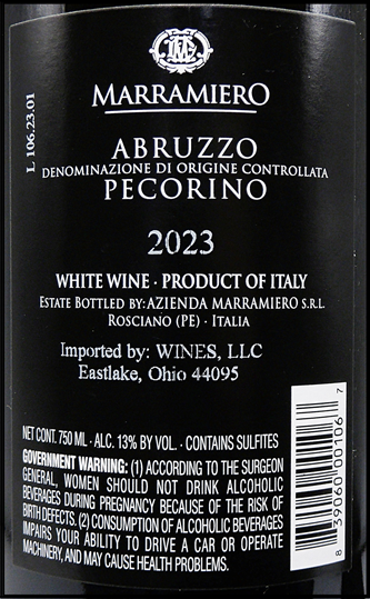 Pecorino DOP, 2022 by Marramiero