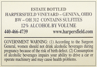 Pinot Gris 2020 Harpersfield label