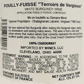 
                      
                        Pouilly Fuisse, 2023 by Domaine Gilles Morat, Burgundy, France label
                      
                    