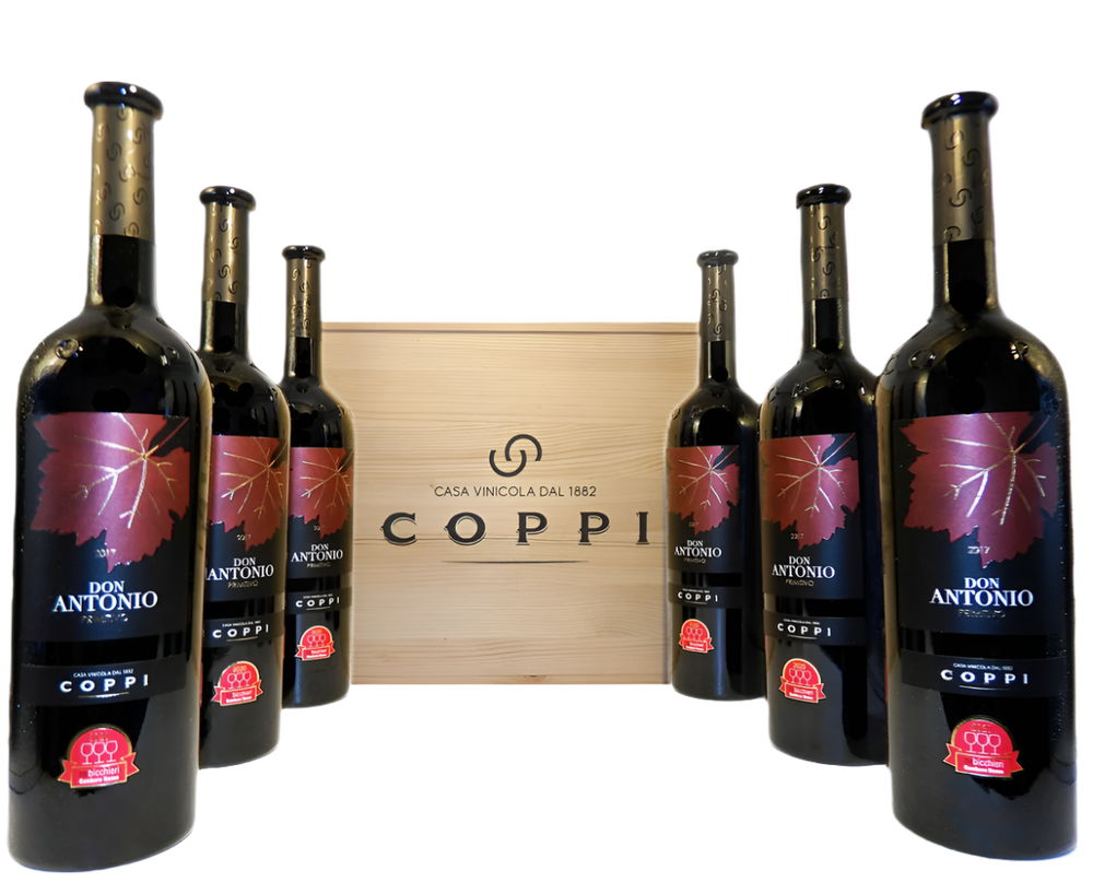 Primitivo, 2017 Don Antonio Six in a wooden Box By Coppi Winery, Puglia , Italy in Wooden Box