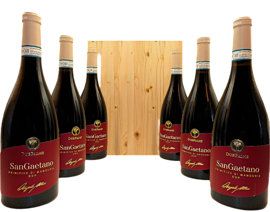 Primitivo di Manduria  2021, 6  in Wooden Box by Due Palme