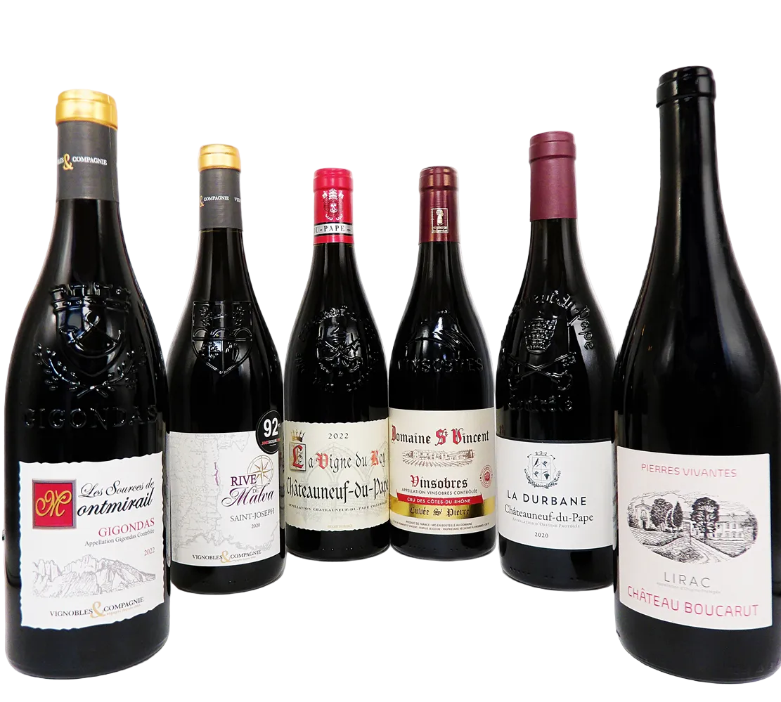 Rhone Cru Six Reds different Wines
