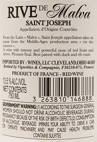 Saint Joseph, 2020 By Rives Malva, 92 Pts JS label