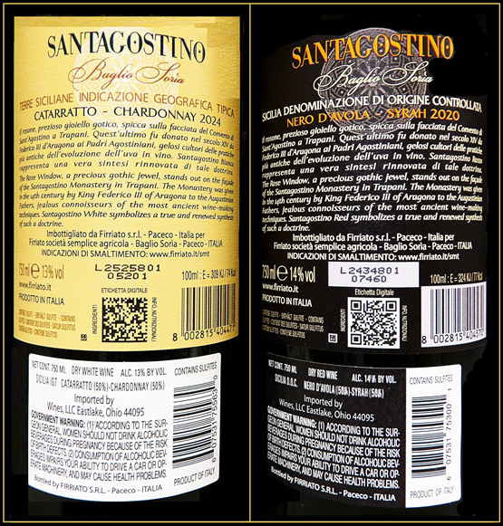 Santagostino Rosso & Bianco 3 of Eachb labels