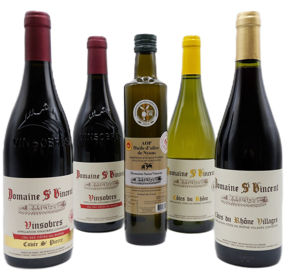 St Vincent Bundle of Six Bottles, Five Wines, One Olive oil