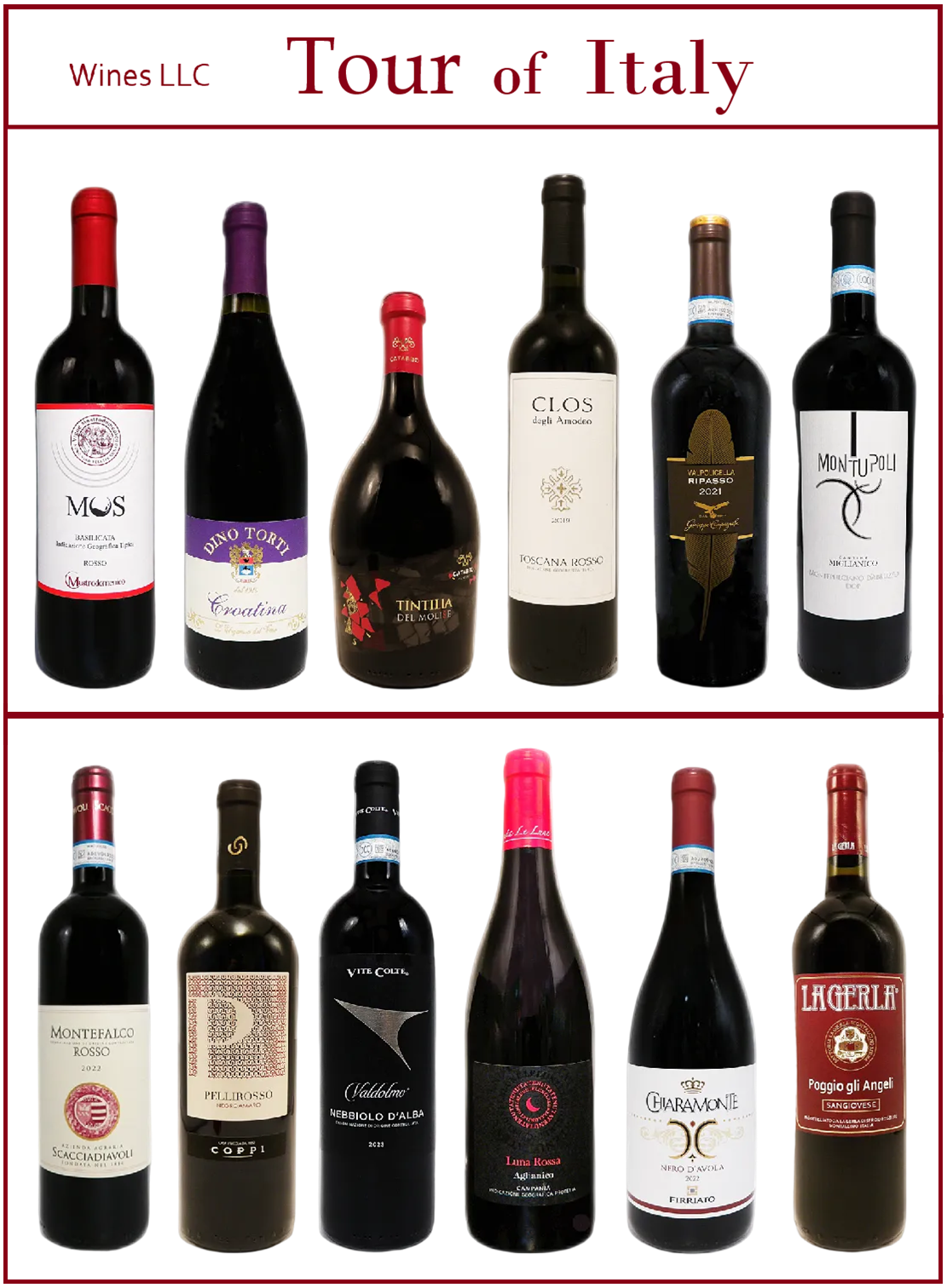 Tour of Italy twelve bottle pic