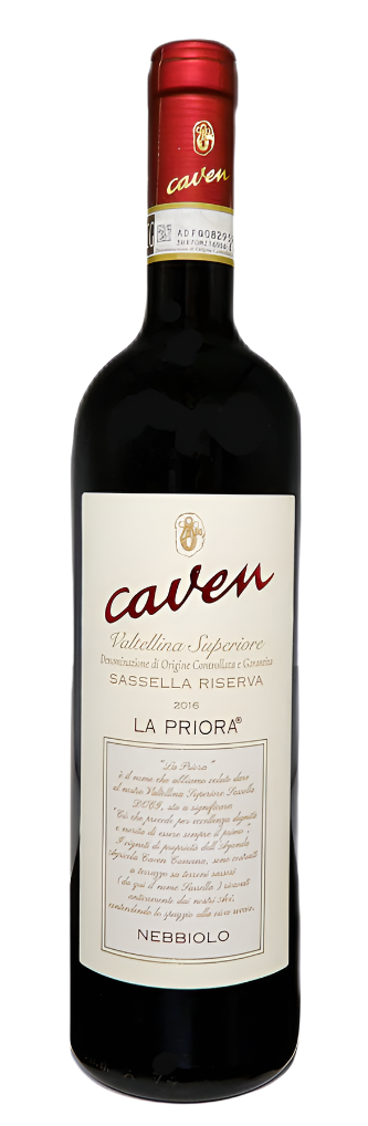 Valtellna Superiore Riserva Sassella DOCG 2016 by Caven in La Priora