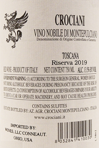 Vino Nobile di Montepulciano 2019 DOCG , Reserva By Crociani label