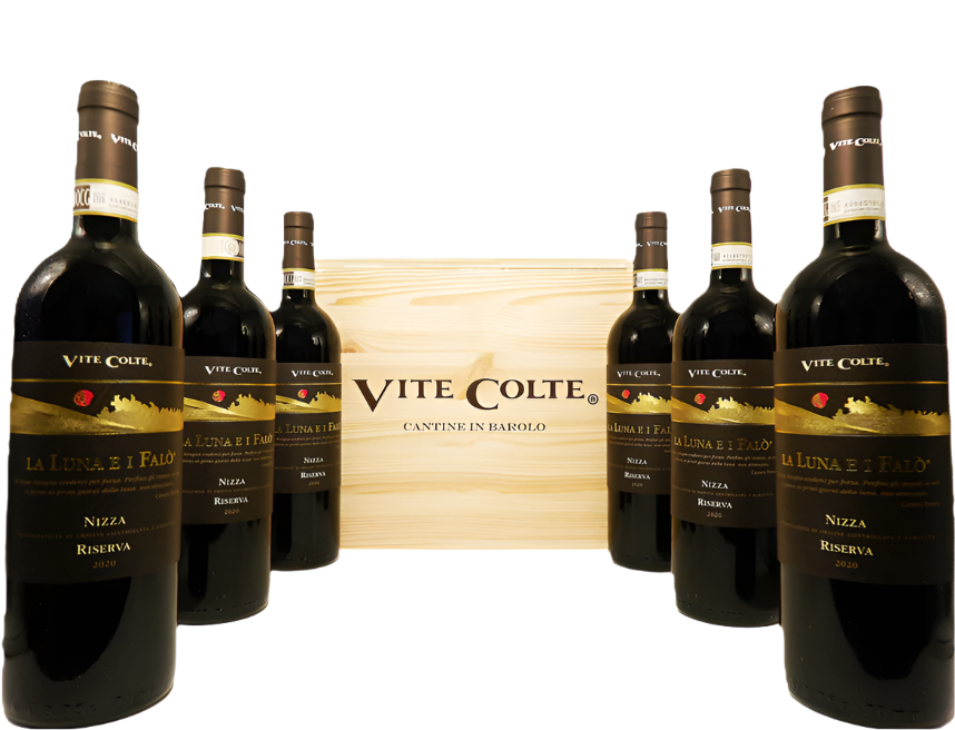 Barbera Nizza Riserva DOCG, 2020 Six in a Wooden Box by Vite Colte, 92 JS