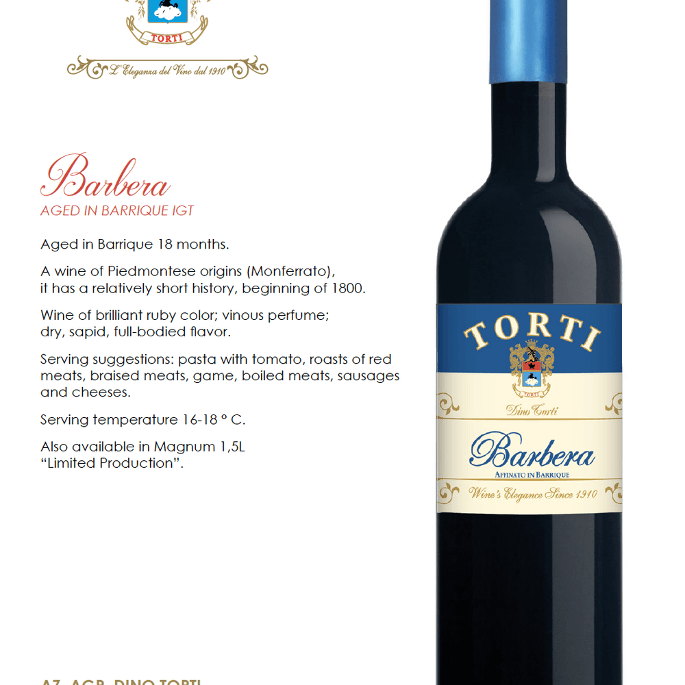 Torti Barbera Selezione - Wines From Italy